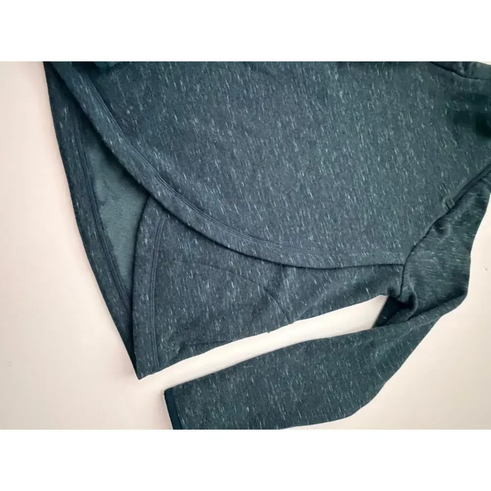 Athleta Girl Cozy Karma Asym Wrap Quarter Zip Fleece Pullover